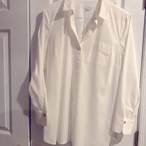 New, never worn J.Jill button down shirt.  Collar neck, long length (below hip)